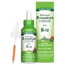 B Complex Liquid Plus B-12 Natural Berry Flavor 2 oz Pack of 2 W5008