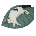 30 X 20 Inch Leaf Shaped Cotton Cat Bed Pad H30157
