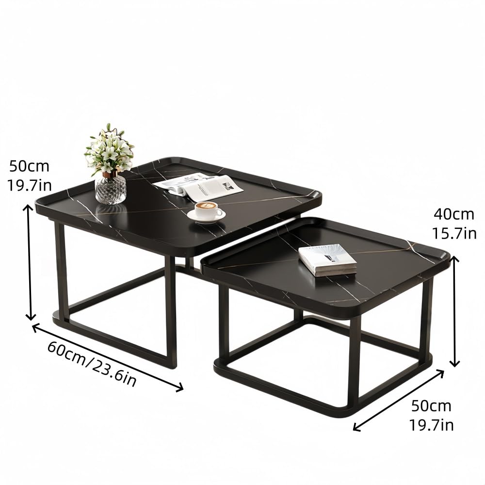 Square Nesting Side Table Set of 2 G997