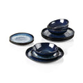 Blue 12-Piece Ceramic Stoneware Dinner Set O34440