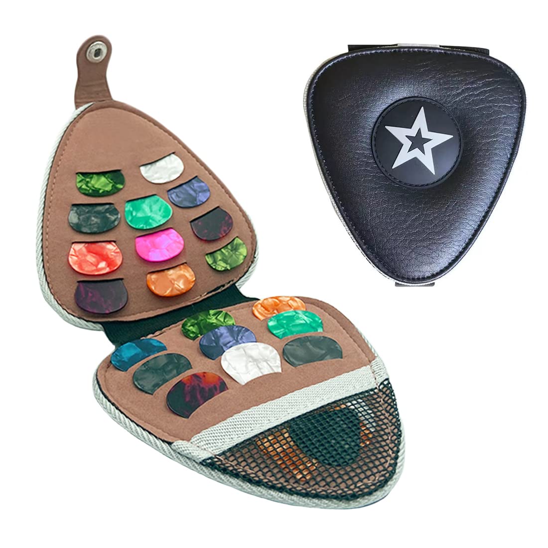 Guitar Pick Holder Case Bag with 24pcs Colorful Picks L520174