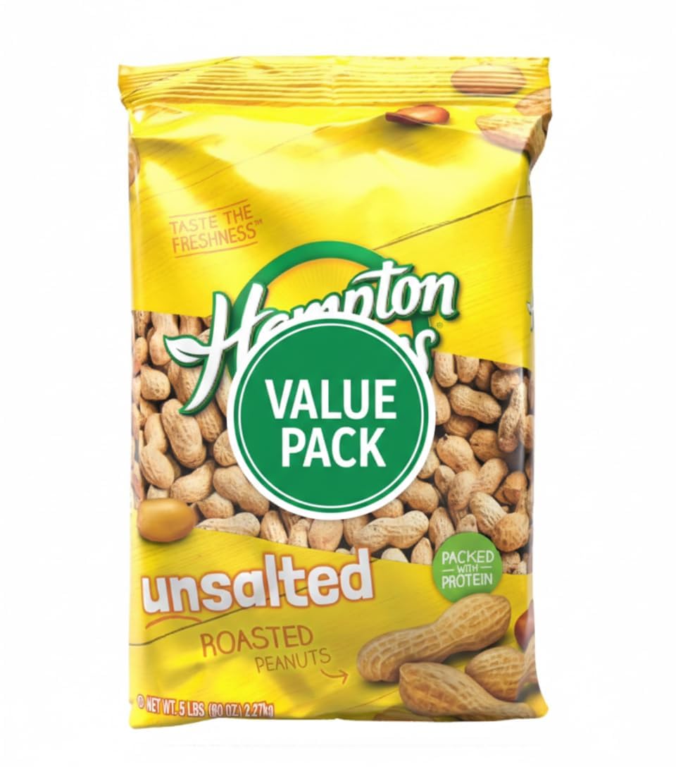 Roasted Unsalted In-Shell Peanuts 5 lb Bag A956365