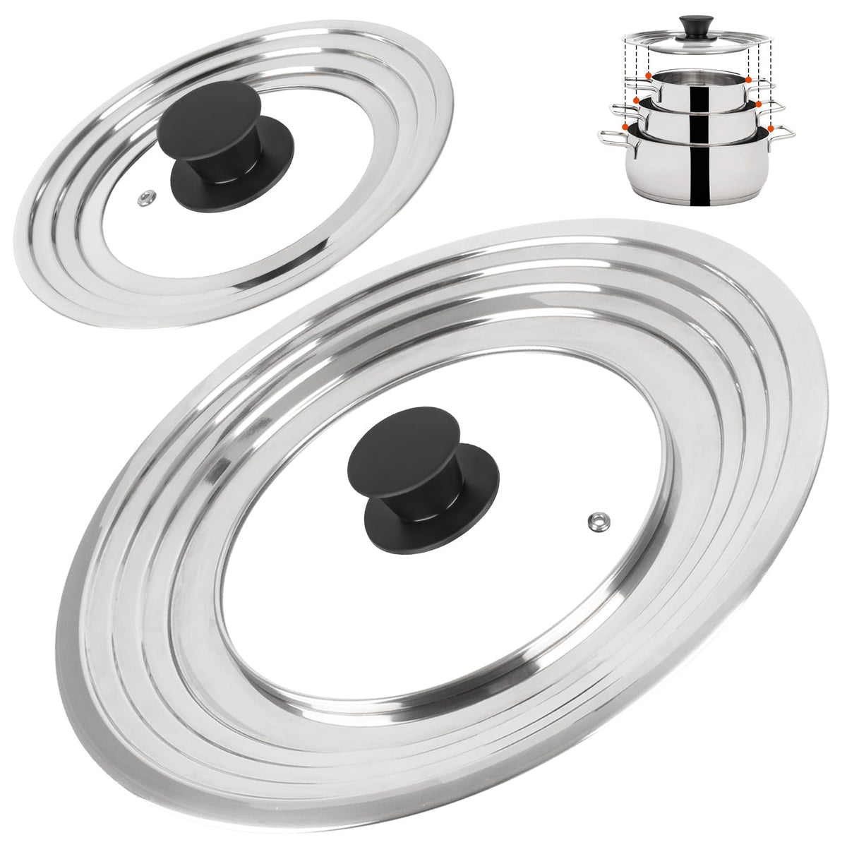 Tempered Glass Cookware Lids T844