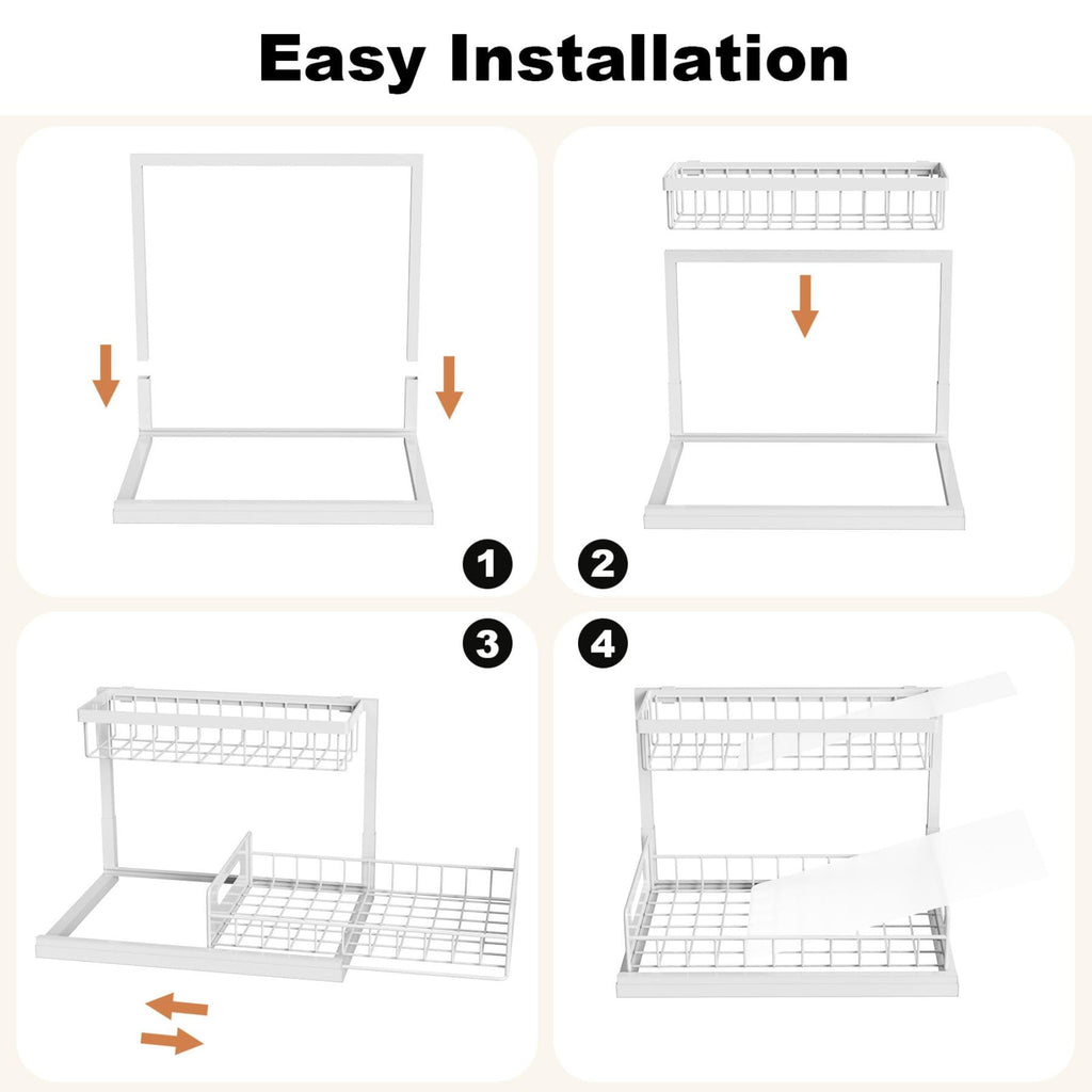 Under Sink 2 Tier Pull Out Cabinet Organizer U745553