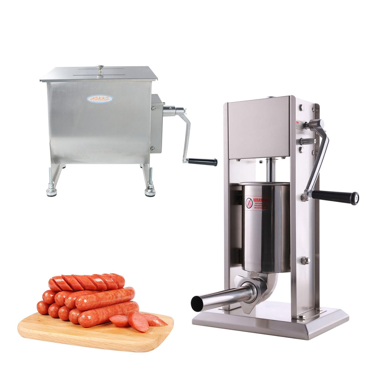 Stainless Steel Sausage Stuffer and Meat Mixer T506610