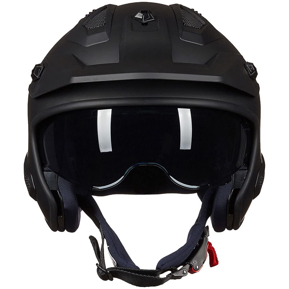 Open Face 3/4 Half Motorcycle Helmet DOT Matte Black M L882