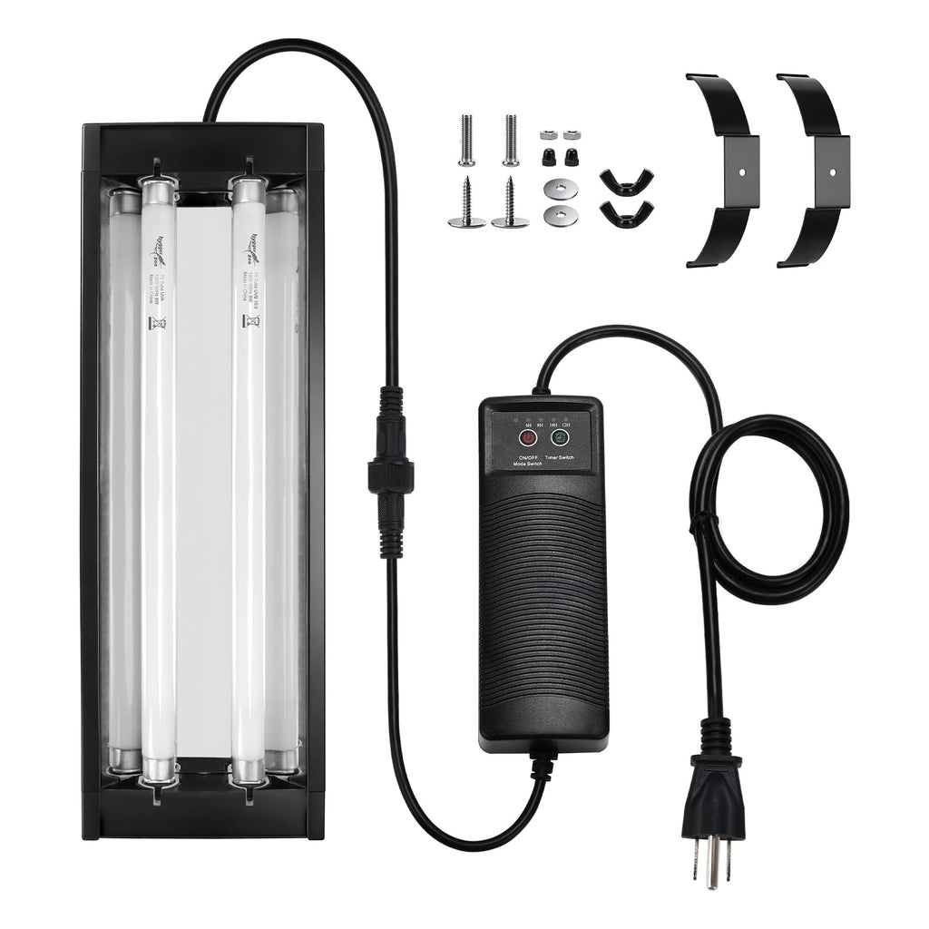 12 Inch UVB Reptile Light Fixture with Timer H74495