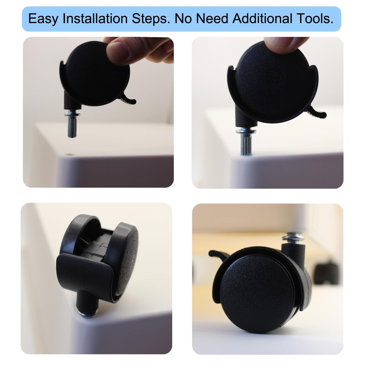 1.5 Inch Locking Swivel Caster Wheels 4 Pack N396354