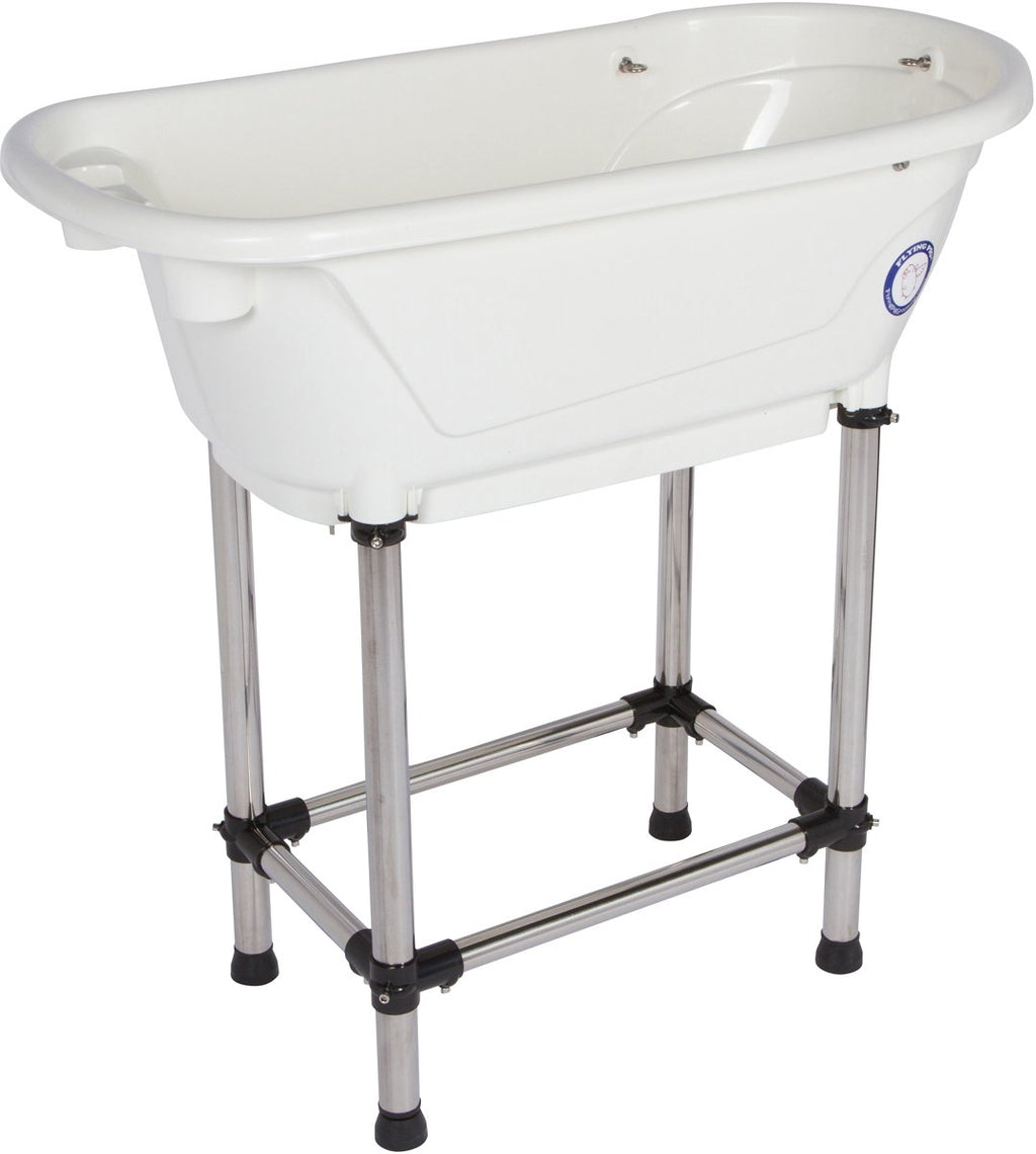 Portable Pet Bath Tub White 37.5"x19.5"x35.5" Q62676