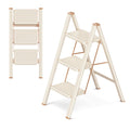 Foldable 3 Step Ladder with Anti-Slip Pedal O854926