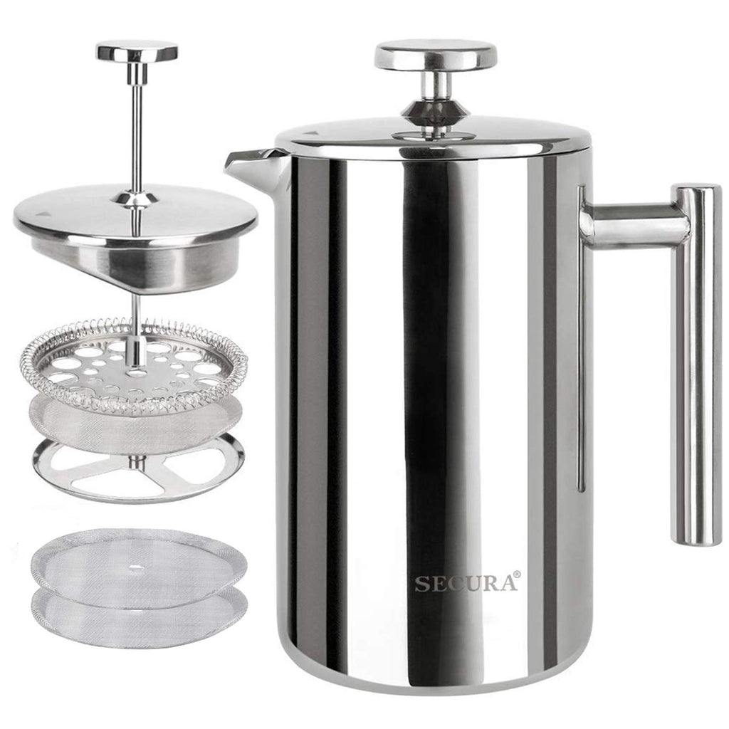 French Press Coffee Maker 304 Grade Stainless Steel Insulated 17oz O235390