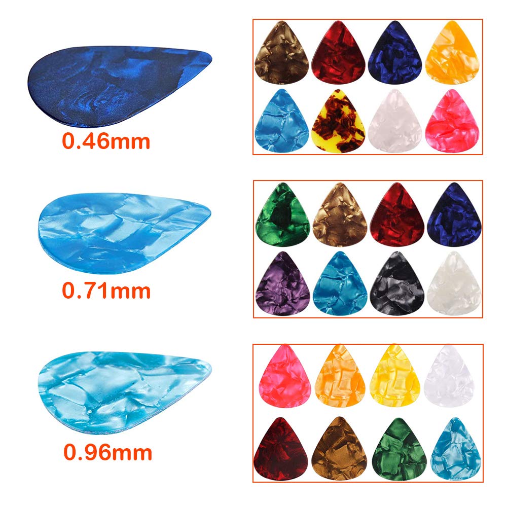 Guitar Pick Holder Case Bag with 24pcs Colorful Picks L520174