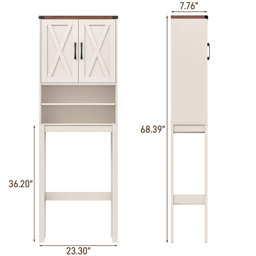 Over The Toilet Storage Cabinet with Adjustable Shelf, White J60468