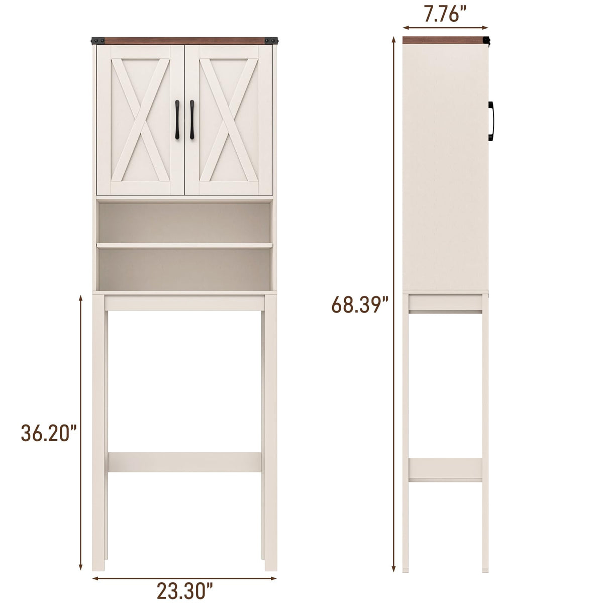 Over The Toilet Storage Cabinet with Adjustable Shelf, White J60468