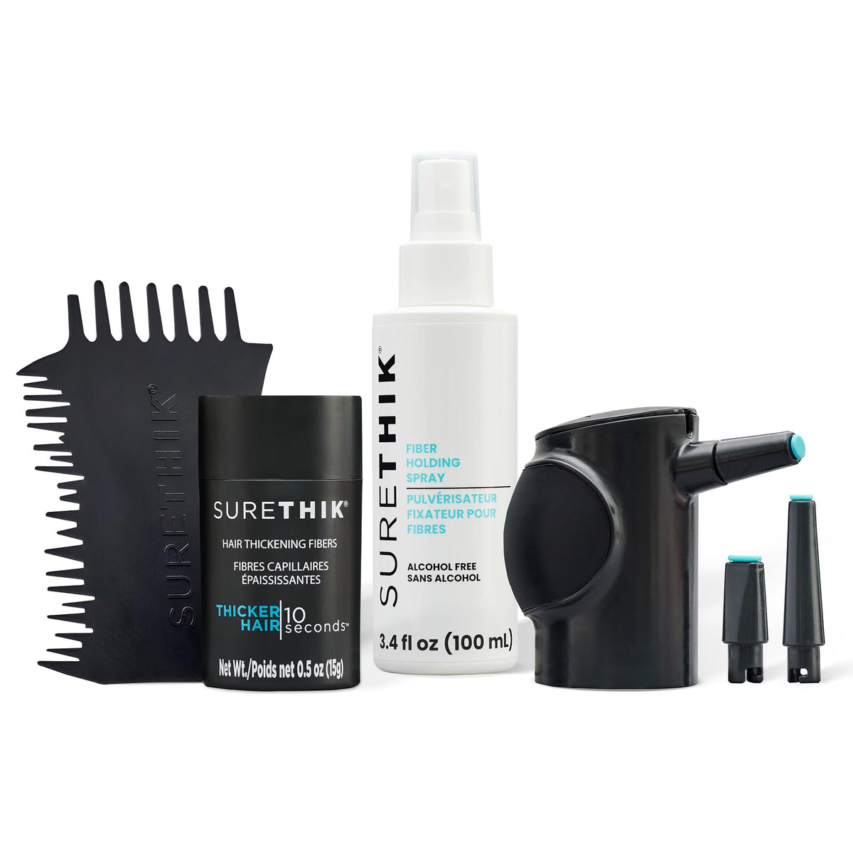 15g Hair Fiber 4 Piece Set with Application Tools N6423