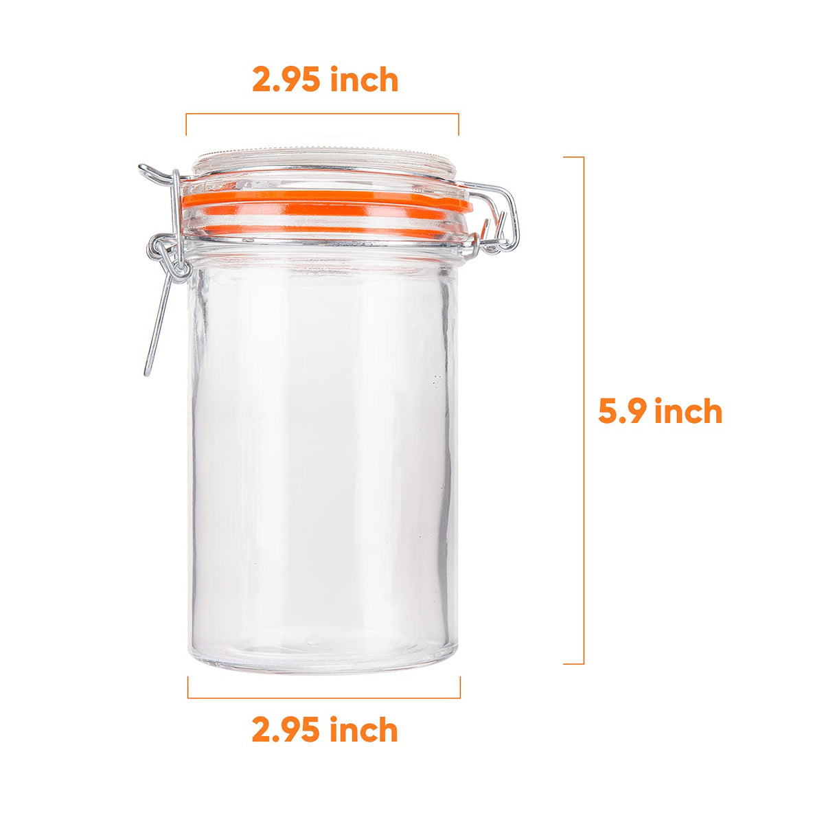 16 oz Glass Airtight Storage Jars, 12 Pack R7811