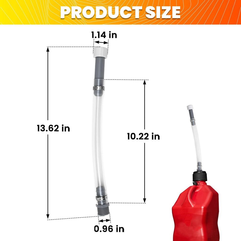 2-Pack Clear Fuel Jug Hose with Built-in Filter R94759