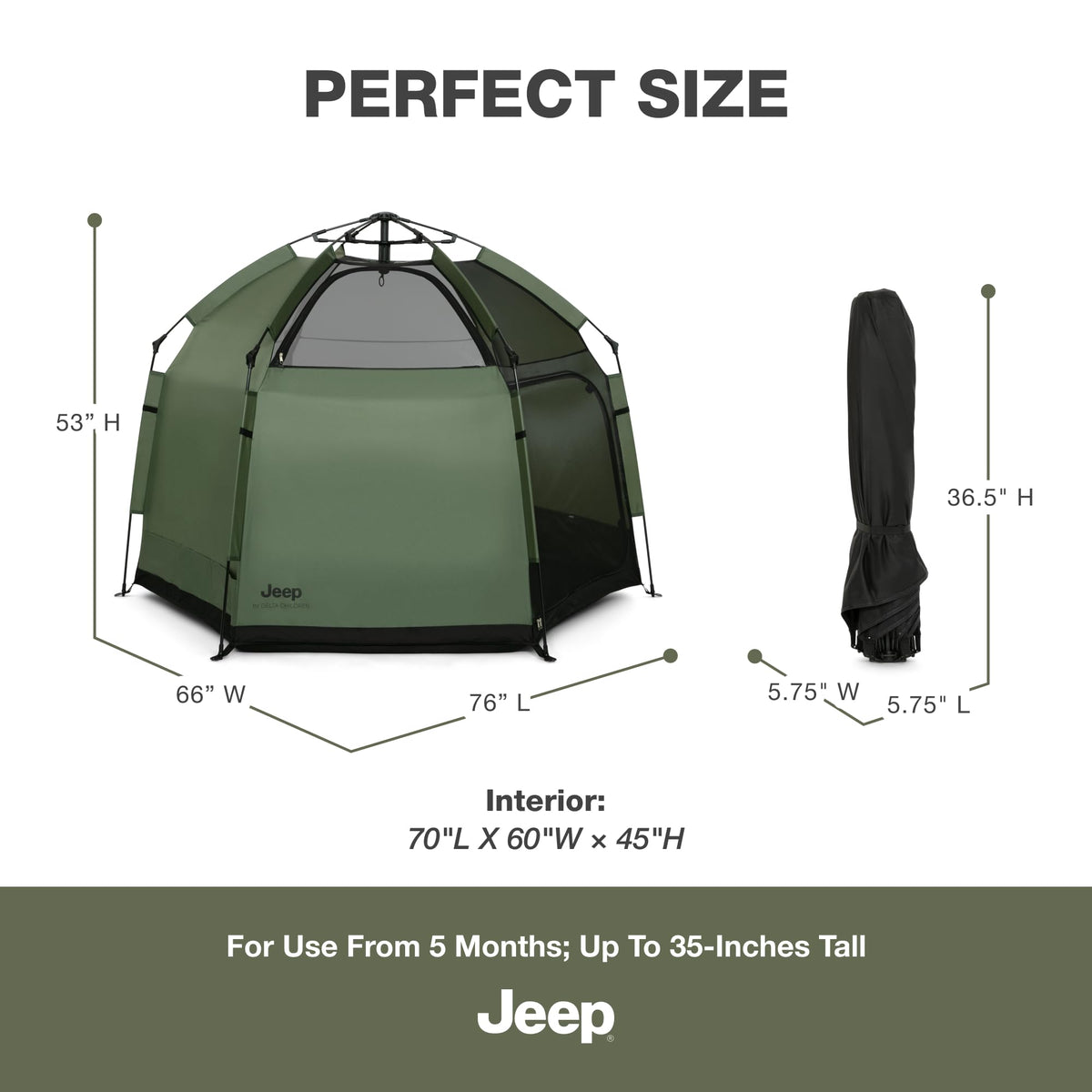 Olive Green Pop-Up Play Yard U958691