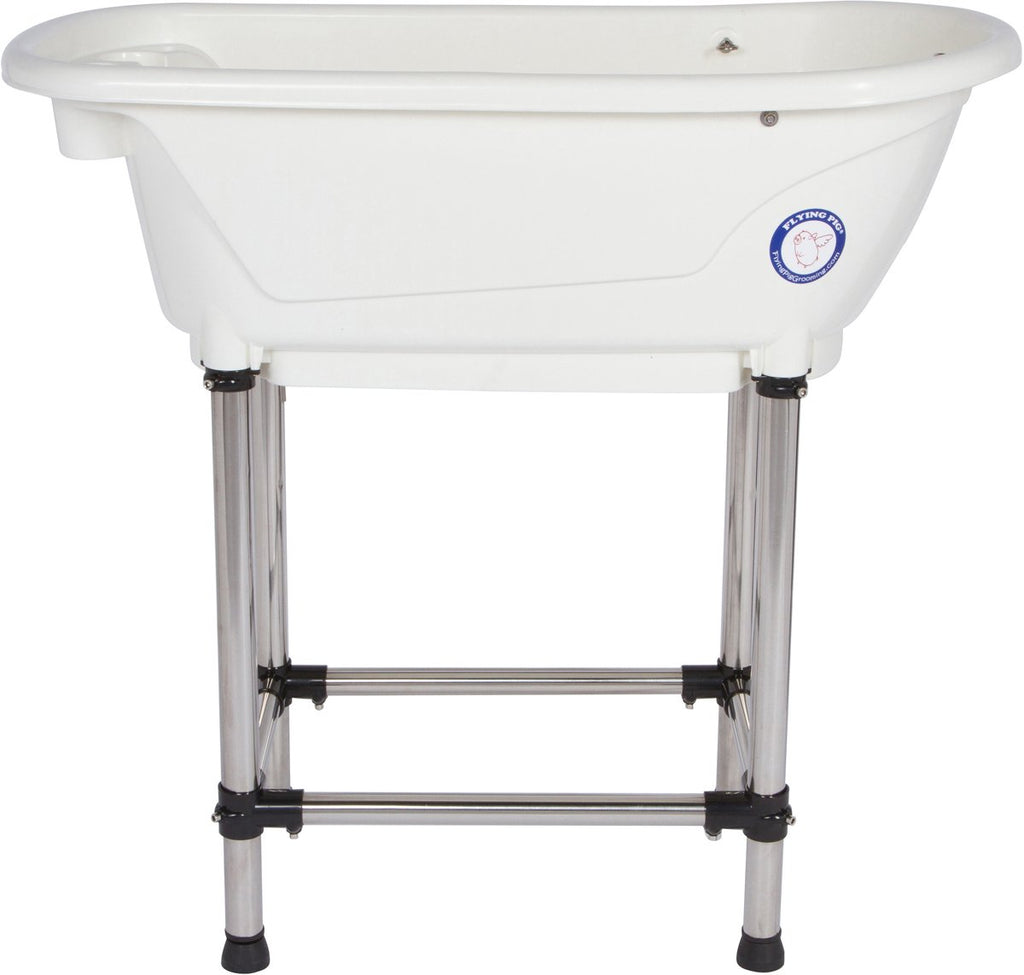 Portable Pet Bath Tub White 37.5"x19.5"x35.5" Q62676