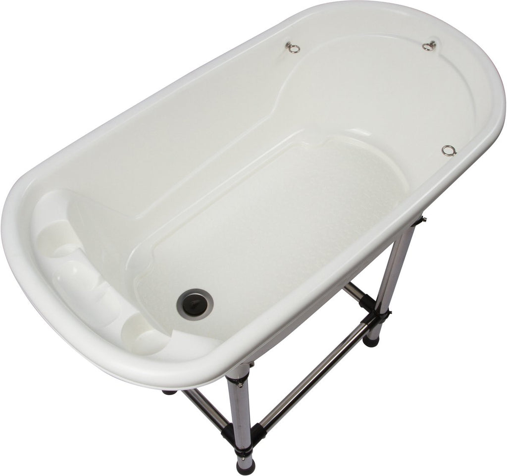 Portable Pet Bath Tub White 37.5"x19.5"x35.5" Q62676
