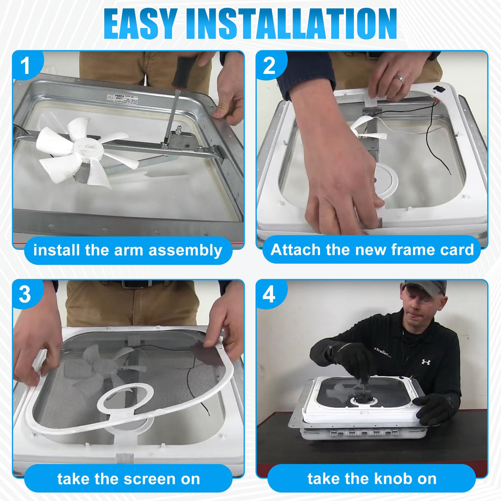 Birch White Roof Vent Frame Screen Replacement 13.5×13.5inch Q850123