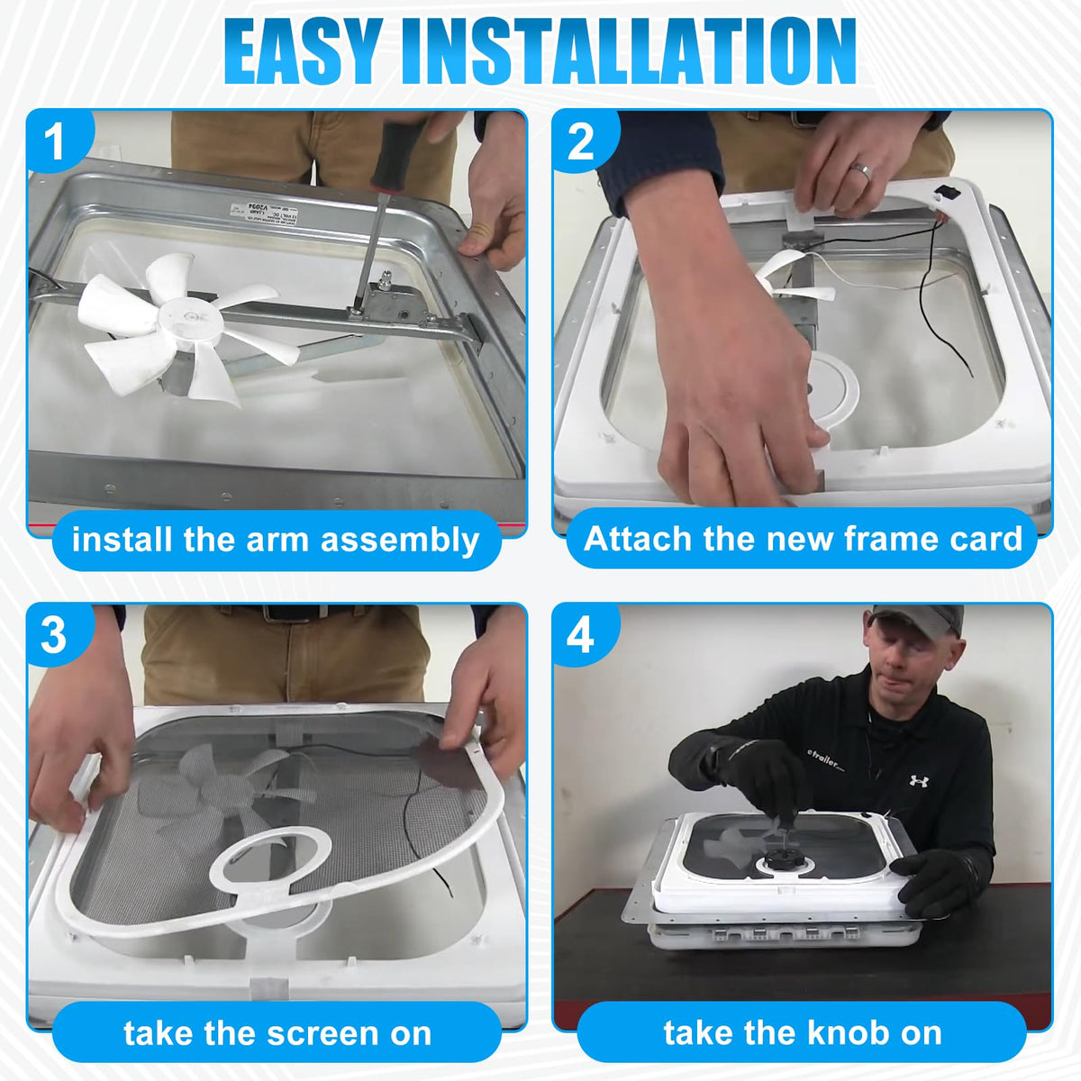 Birch White Roof Vent Frame Screen Replacement 13.5×13.5inch Q850123