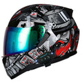 Bluetooth Motorcycle Helmet Anti-Fog Flip Up Full Face DOT Approved D9730