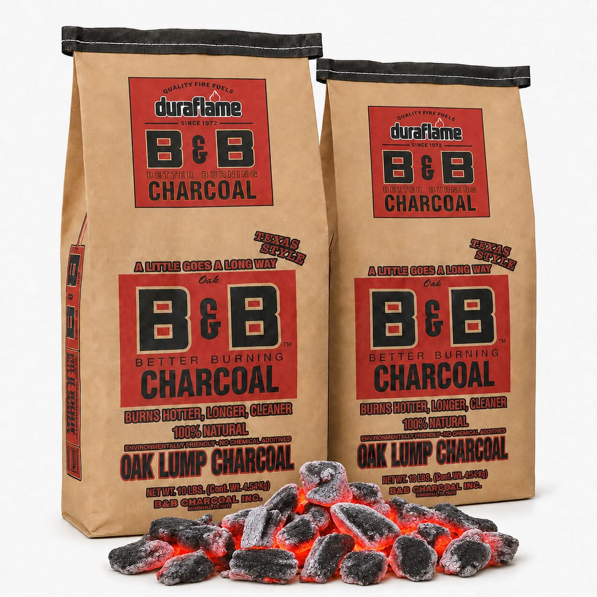 Oak Lump Charcoal 10 lb Bags 2 Pack C68287