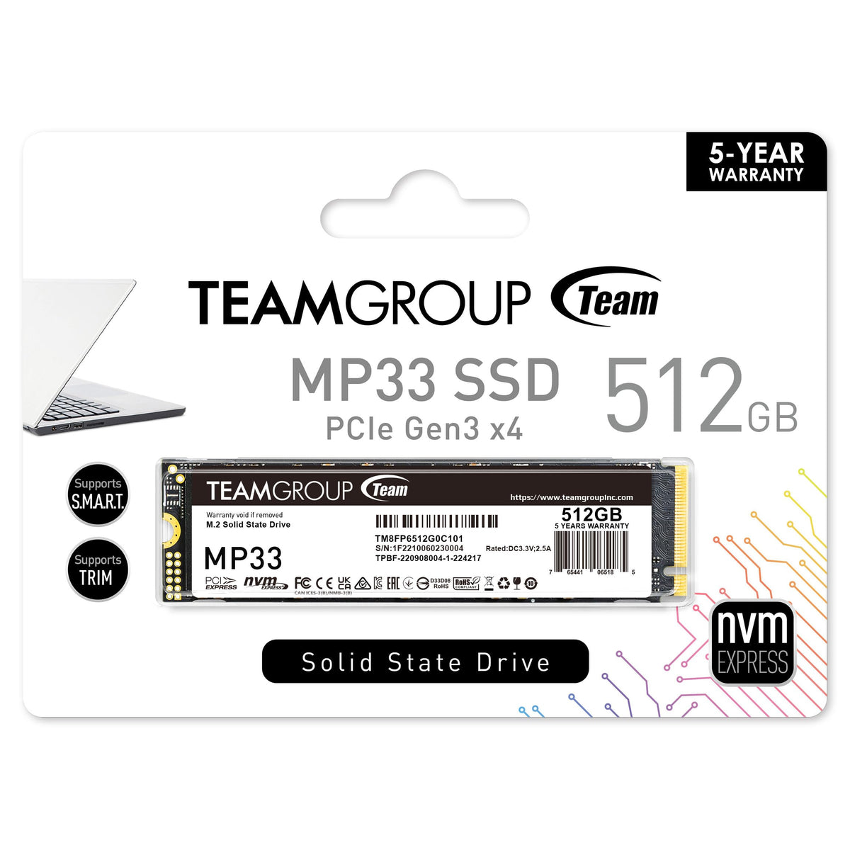 512GB NVMe PCIe Gen3x4 M.2 2280 Internal SSD Q281