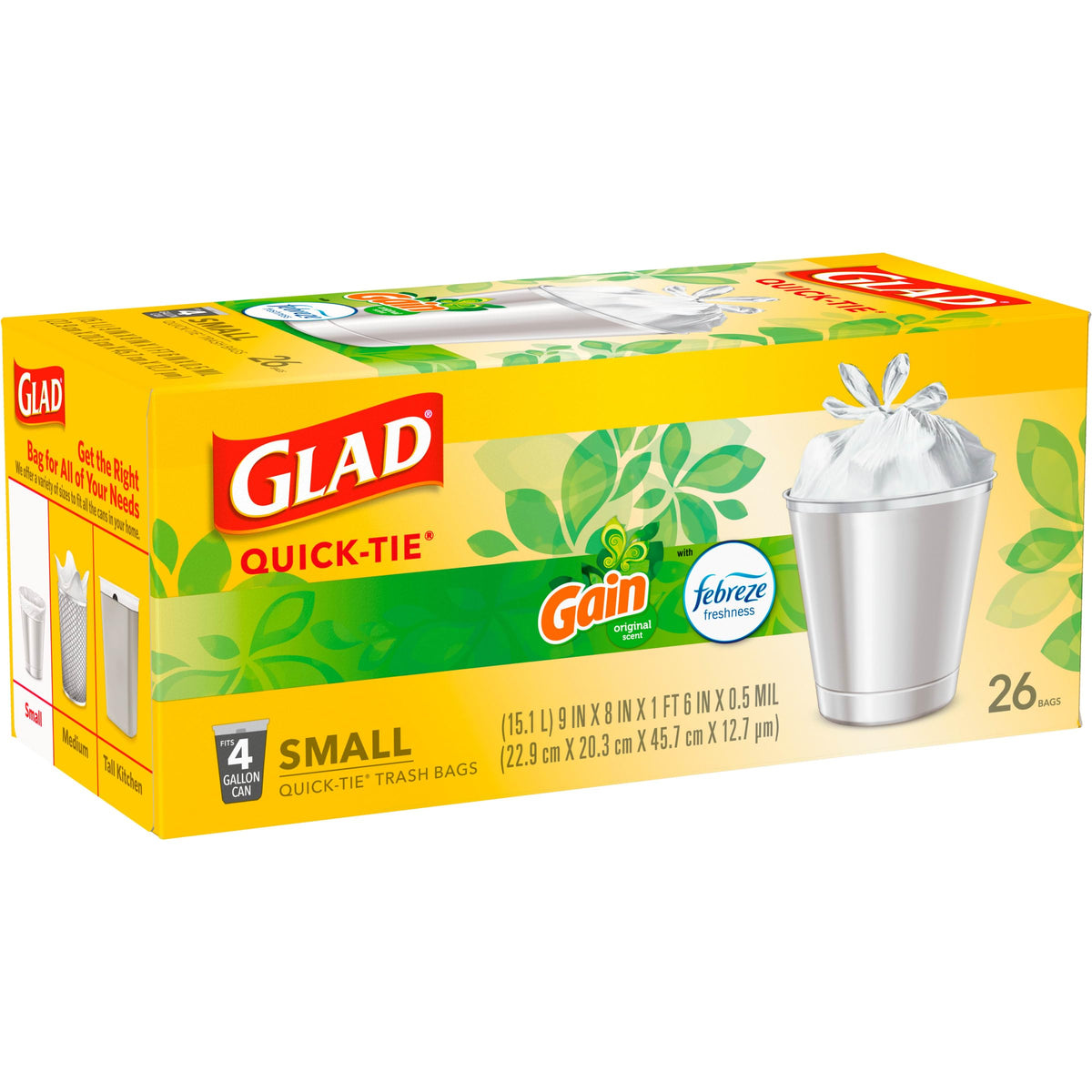 4 Gal 26 Count Trash Bags Pack of 6 E277092