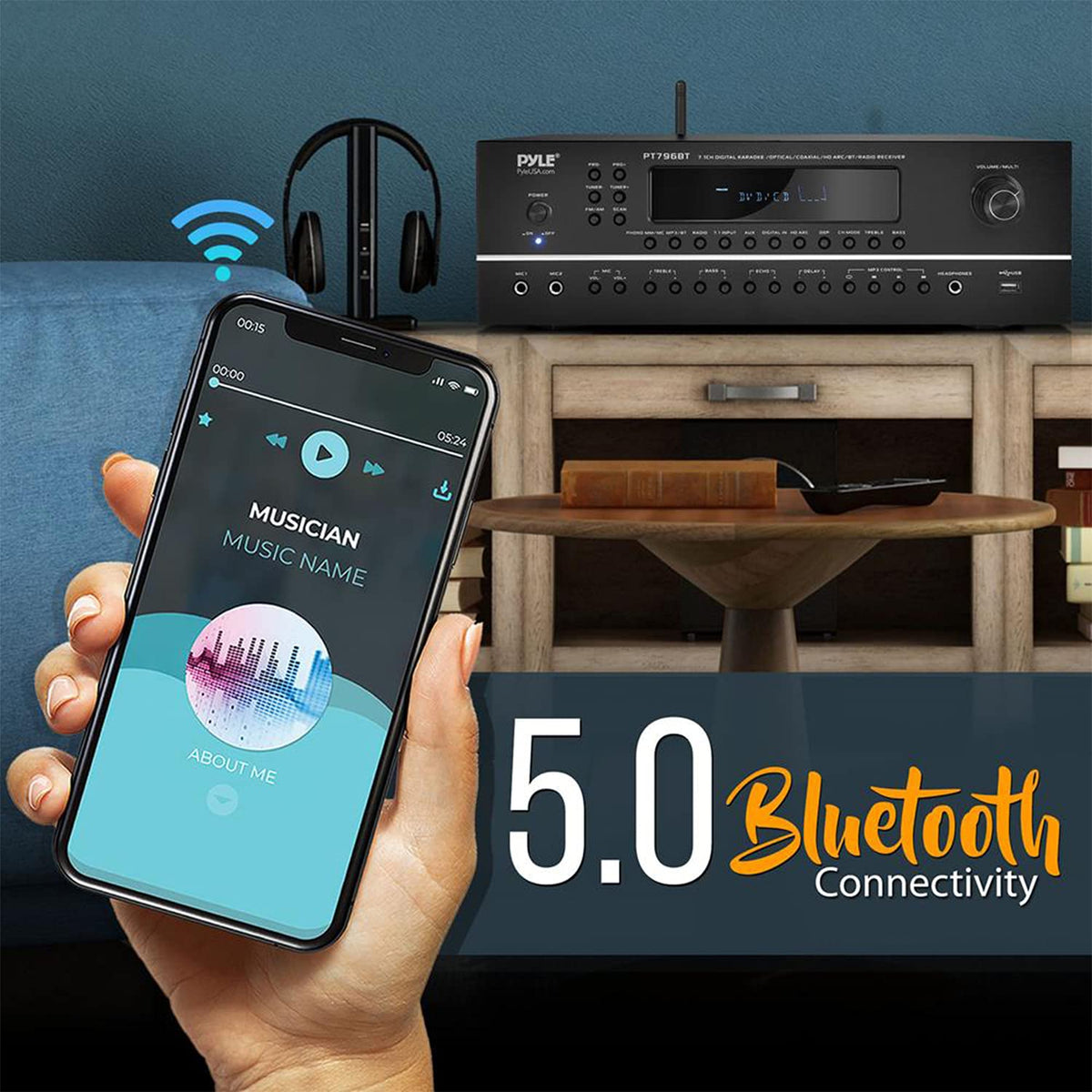 7.1-Channel Bluetooth Stereo Amplifier F7729