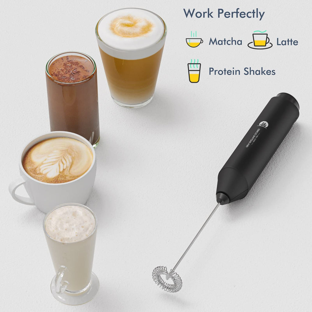 Handheld Milk Frother with Stainless Steel Whisk W8332