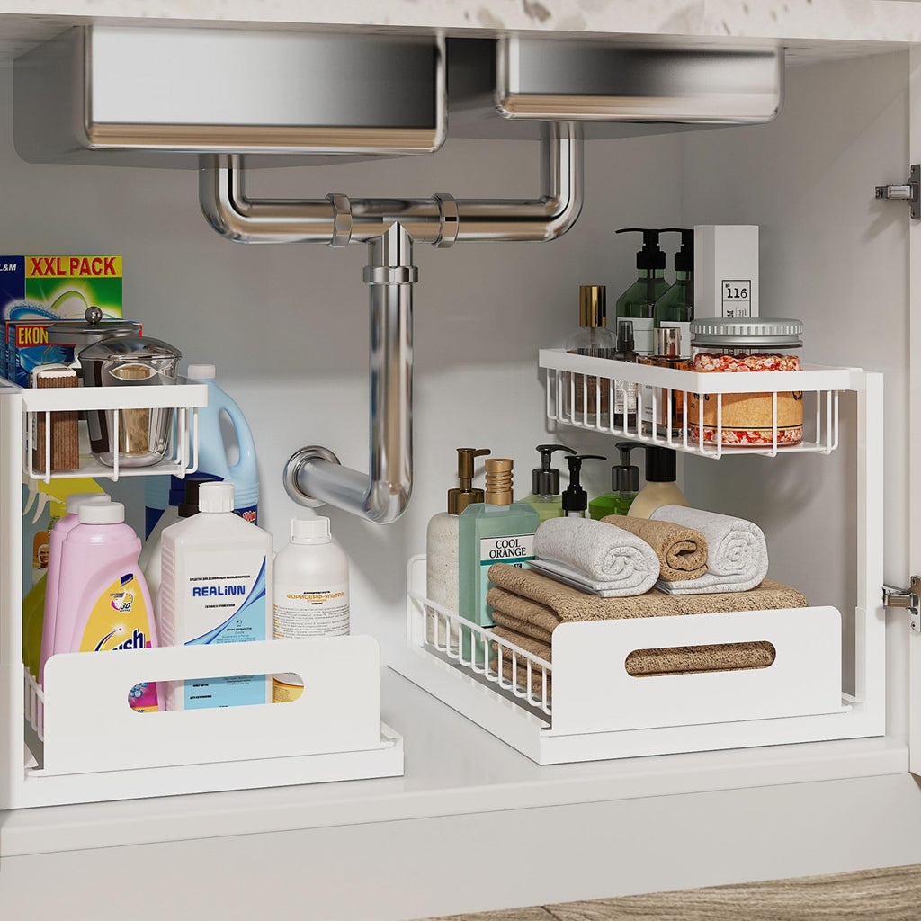 Under Sink 2 Tier Pull Out Cabinet Organizer U745553