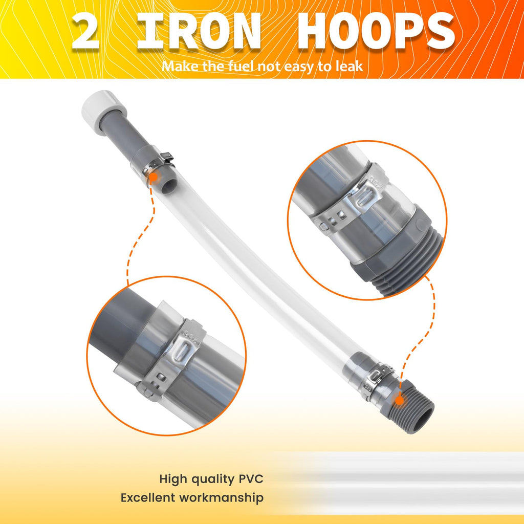 2-Pack Clear Fuel Jug Hose with Built-in Filter R94759