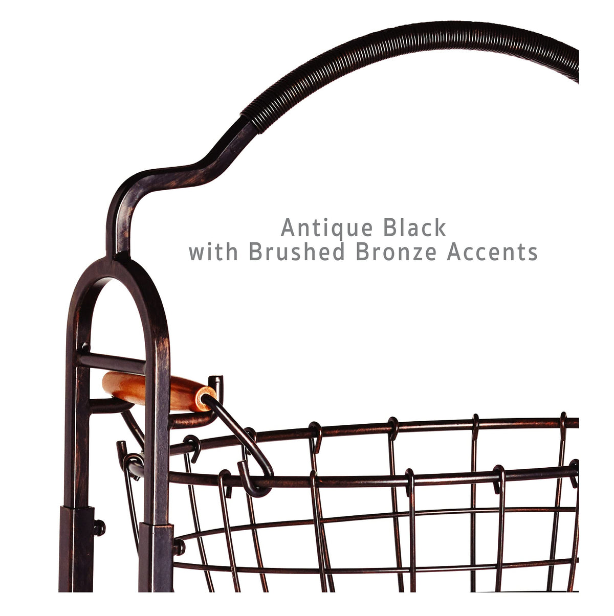 Adjustable 3-Tier Metal Floor Standing Storage Basket S860443