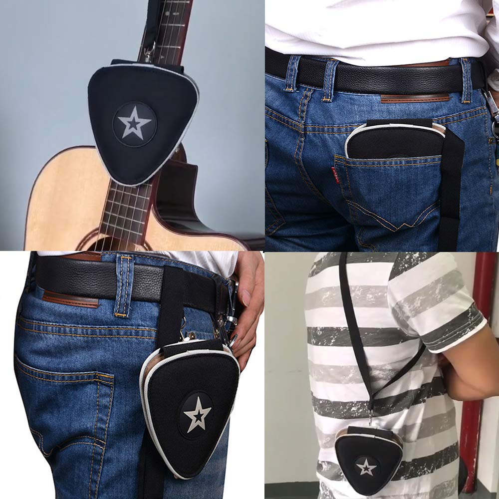 Guitar Pick Holder Case Bag with 24pcs Colorful Picks L520174
