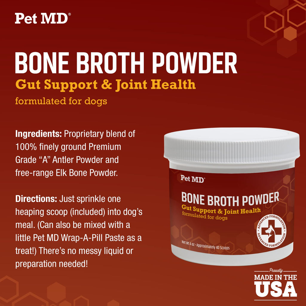 Bone Broth Powder Supplement & Peanut Butter Flavor Pill Paste B8589