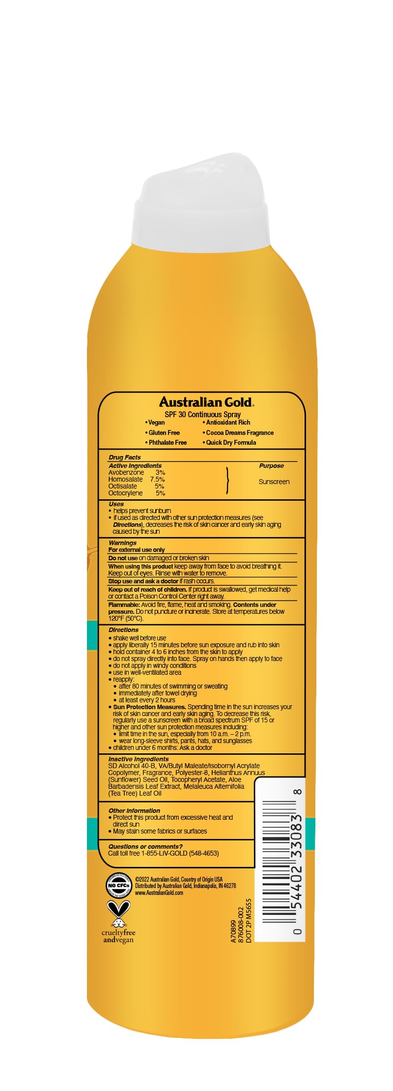 SPF 30 Continuous Spray Sunscreen Z863