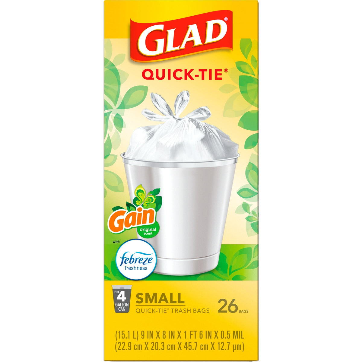 4 Gal 26 Count Trash Bags Pack of 6 E277092
