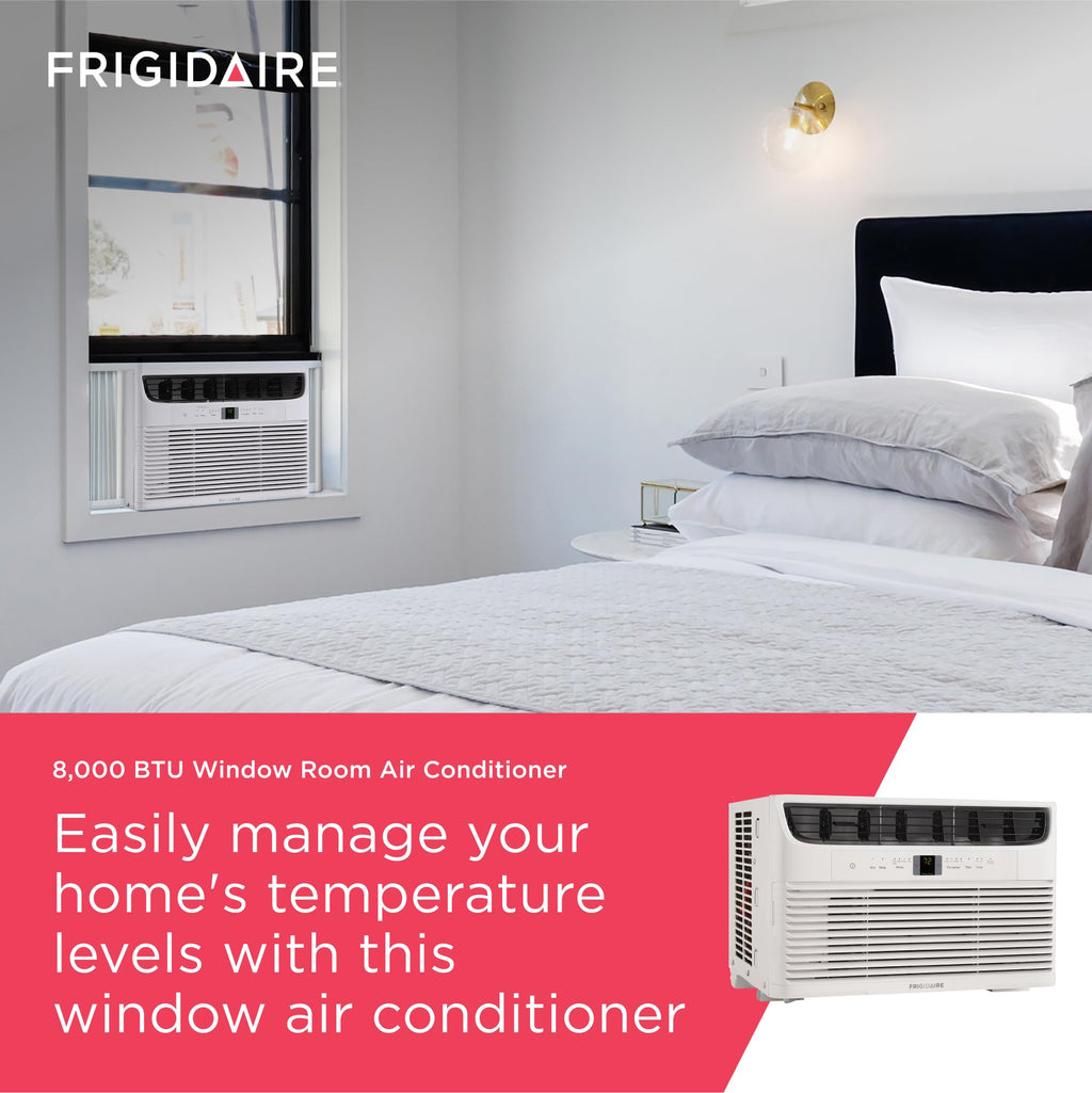 8,000 BTU White Window Air Conditioner with Remote Control G862