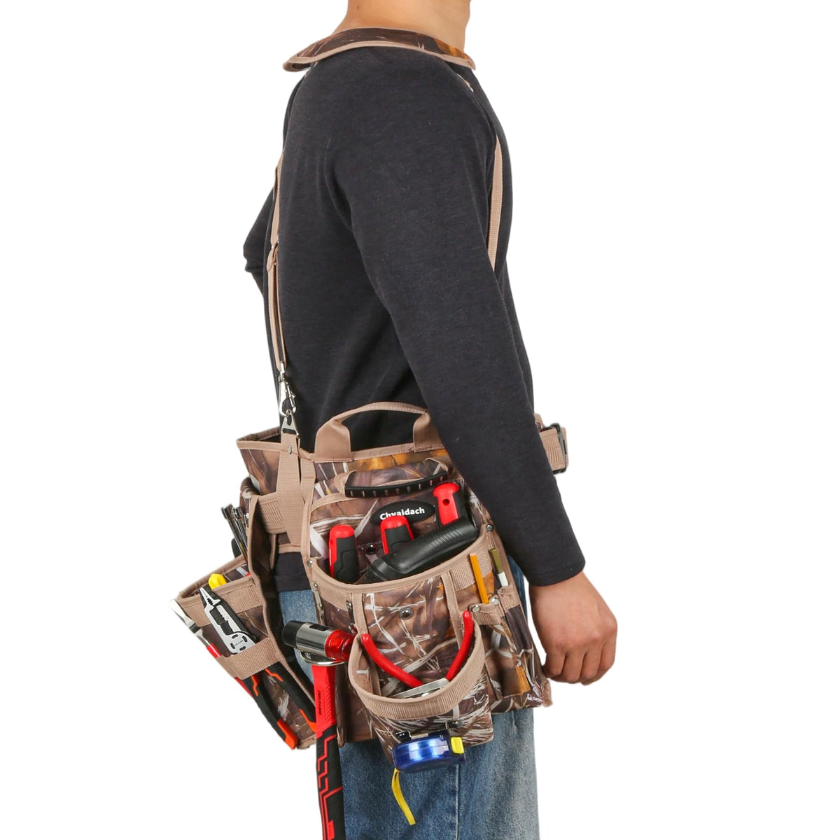 7-Piece Tool Belt Rig with 16 Pockets and Dual Hammer Loops V835908