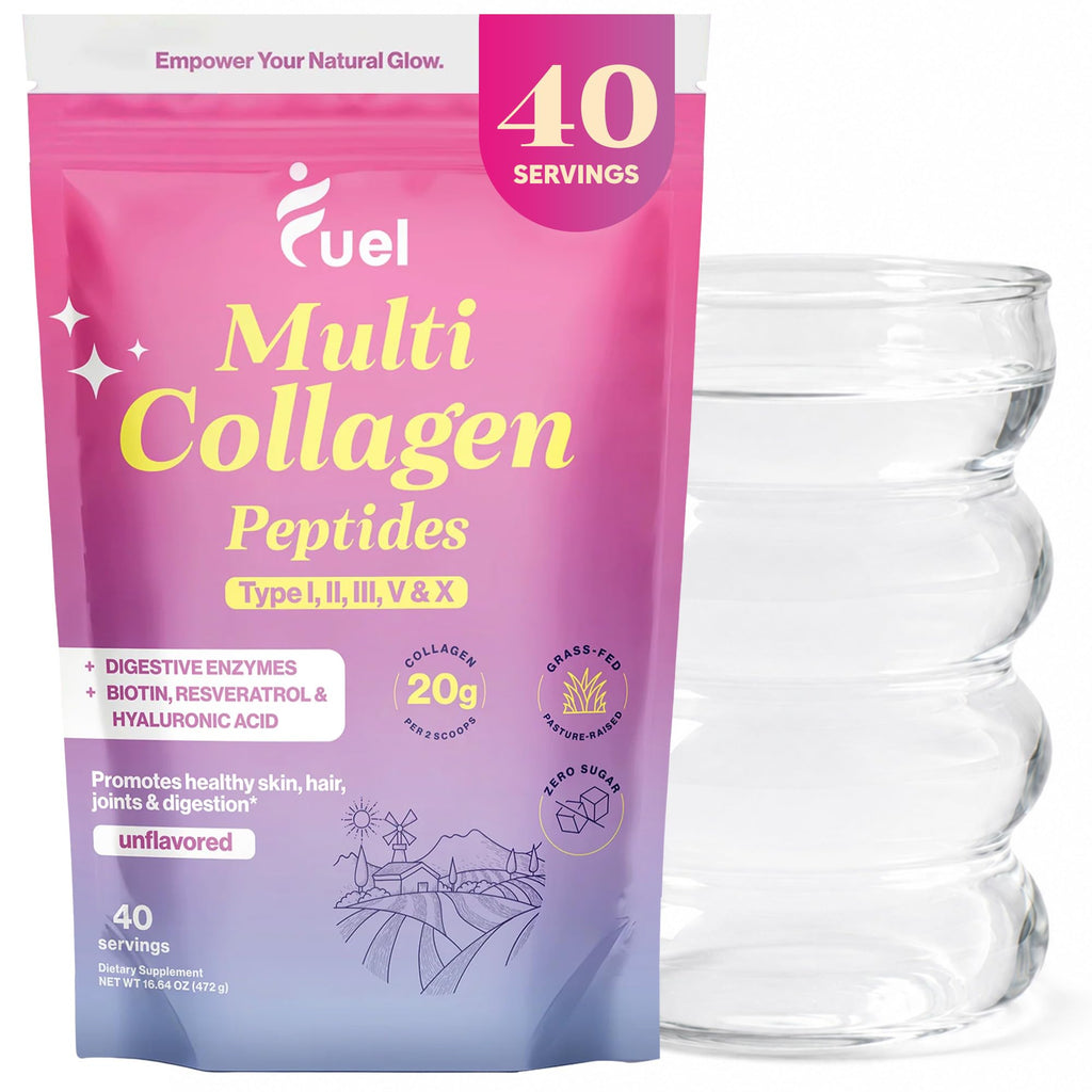 Unflavored Multi Collagen Peptides Powder 40 Servings D959556
