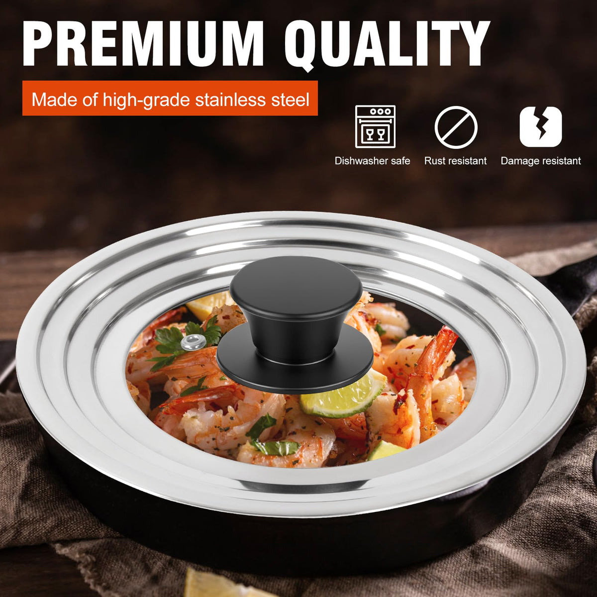 Tempered Glass Cookware Lids T844