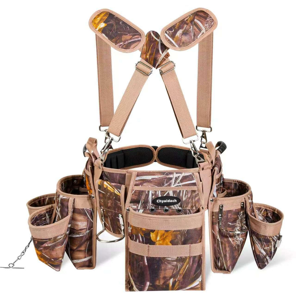 7-Piece Tool Belt Rig with 16 Pockets and Dual Hammer Loops V835908