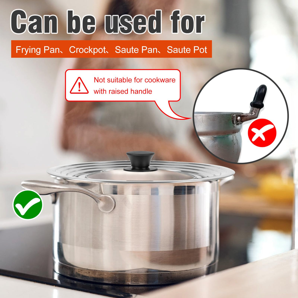 Tempered Glass Cookware Lids T844