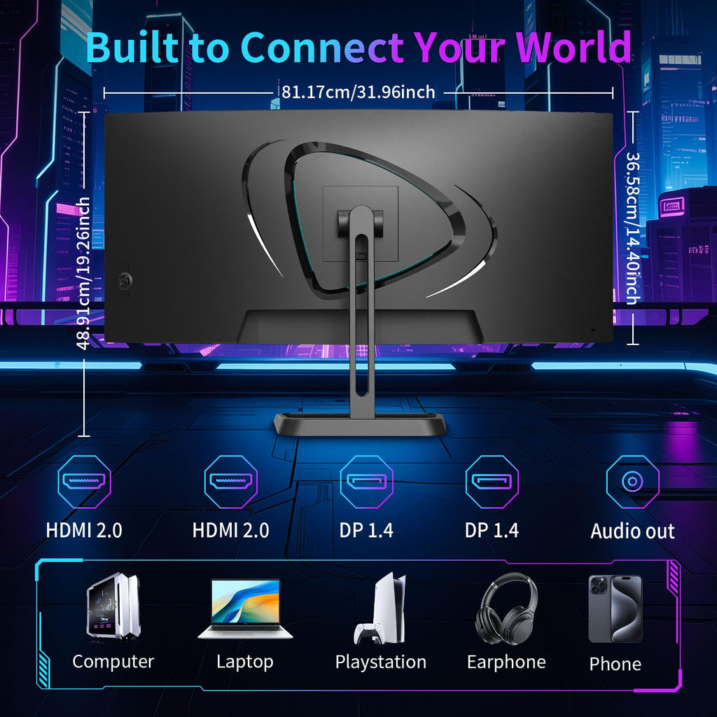 34” Curved Ultrawide Gaming Monitor 180Hz 3440×1440 O454279