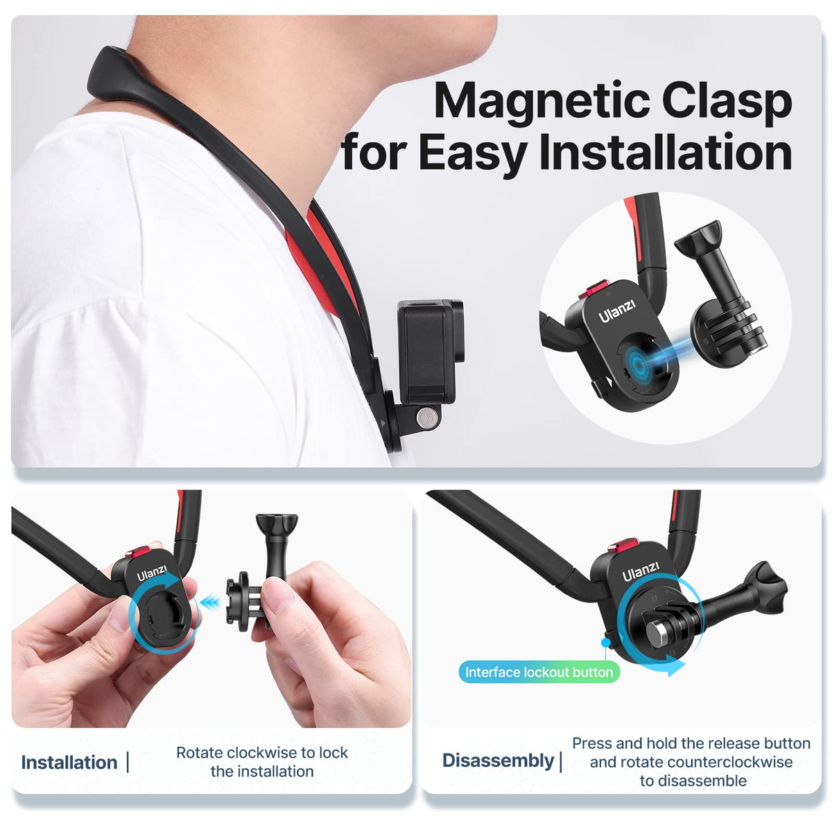 Magnetic Neck Mount for Action Cameras E5451