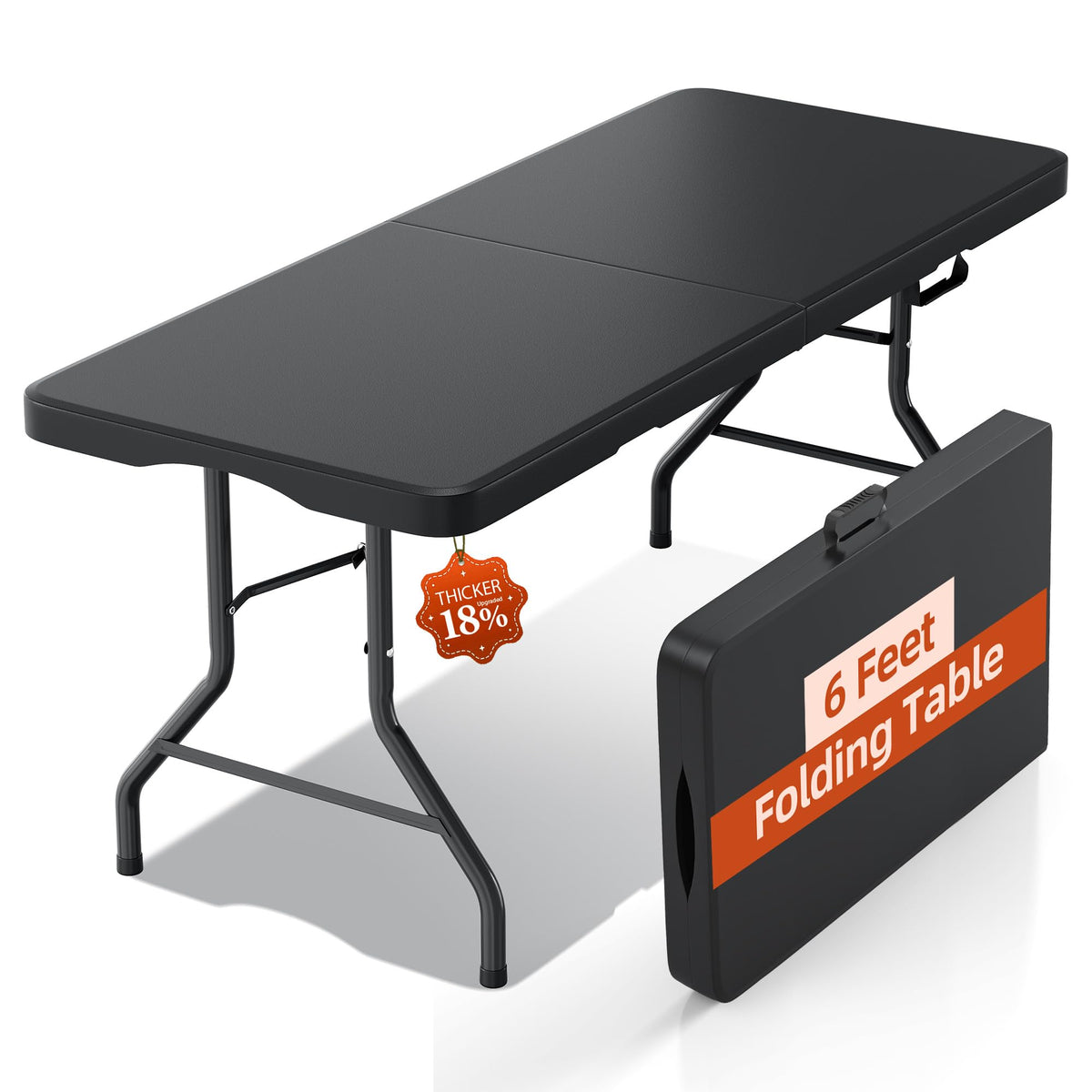 6FT Heavy Duty Foldable Plastic Table T524
