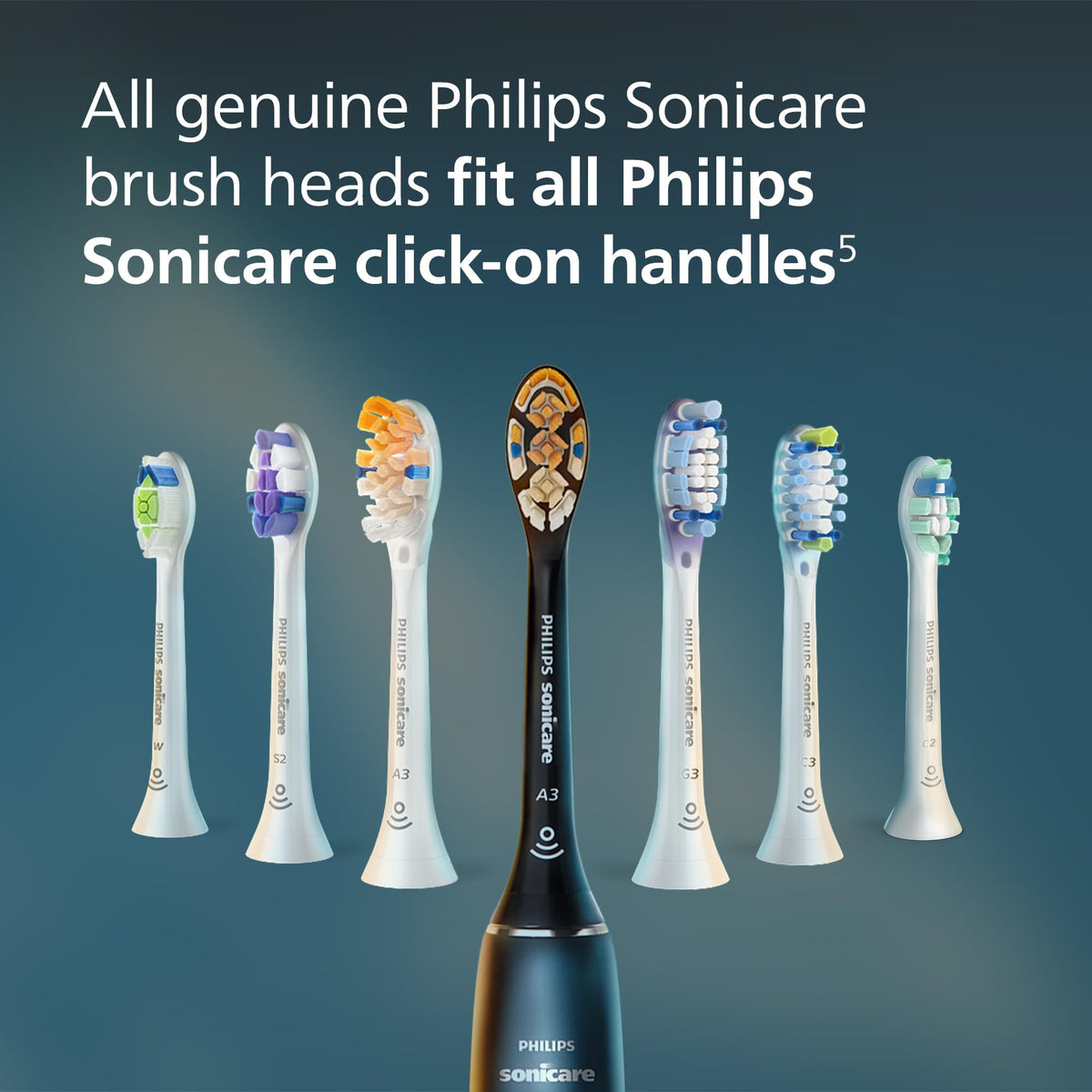 Black 2 Pack Replacement Electric Toothbrush Heads A414017