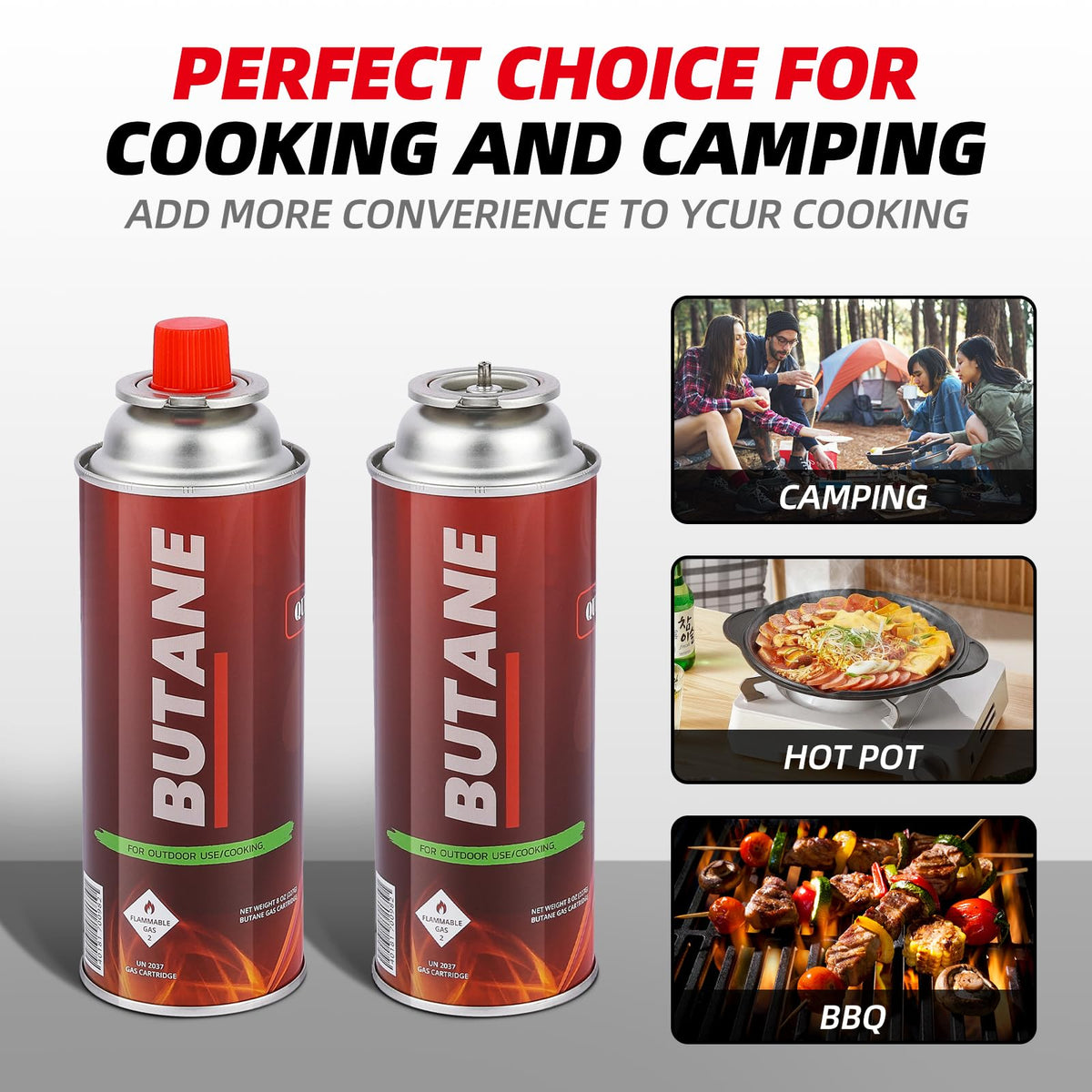 8oz Butane Fuel Canisters 4 Pack S83895